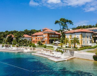 Private beach of the Boutique Hotel Alhambra on Lošinj Island