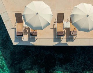 Beach, Hotel Bellevue, Lošinj Island, Croatia